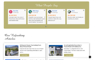 Ashbourne House Franschhoek Testimonials