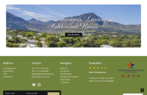 Ashbourne House Franschhoek ratings